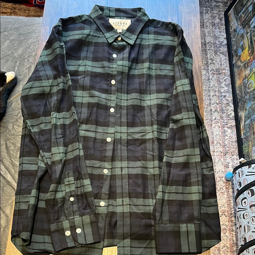 Men's Green Plaid Shirt